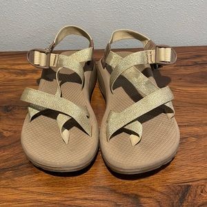 Gold Metallic Chacos W8